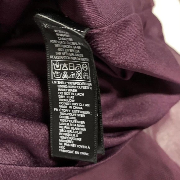 Forever21 Burgundy Empire Waist Flutter Mini Dress - Picture 7 of 12